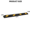 72" Rubber Parking Curb, Heavy Duty Long Garage Floor Wheel Stopper with Highly Visible Yellow Reflective Stripes, Car Parking Bumpers for Truck, RV - 2 of 4