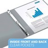 Davis Group 6pk 5/8" Premium Economy Round Ring Binders Gray: .5 Inch Hard Cover, 100 Sheet Capacity, 2 Pockets - 4 of 4