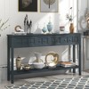 PAGED Rustic Console Table with 4 Drawers and Bottom Shelf for Storage,60 inch Entryway Table for Living Room,Hallway - 2 of 4