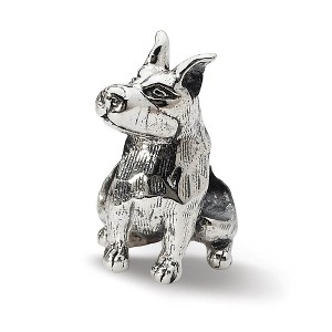 Black Bow Jewelry Sterling Silver Doberman Pinscher Bead Charm - 1 of 4