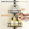 YEERSWAG Adjustable Stainless Steel Corner Shower Caddy Tension Pole with 4 Shelves, Fits 30.7"–118" - 4 of 4