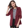 INSPIRE CHIC Women's Drawstring Waist Flap Pockets Lightweight Utility Jacket - 2 of 4