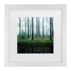 Trademark Fine Art - Christian Lindsten Lake In Forest Matted Framed Art - 1 of 4