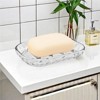 Aoibox 2 Pack Soap Dish Holder for Bar Soap, Bathroom Soap Dishes Tray, Shower Kitchen Sink Soap Saver, Clear - 2 of 4