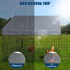 Acekool Large Metal Chicken Coop, 86"x40"x40" Portable Poultry Run with Waterproof Cover, Outdoor Pet Playpen for Rabbits, Ducks, Chinchillas, Grey - 3 of 4