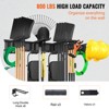 VEVOR Garage Tool Organizer, 800 lbs Max Load Capacity, Wall Mount Yard Garden Storage Rack Organization Heavy Duty with 6 Adjustable Hooks, 3 Rails - 3 of 4