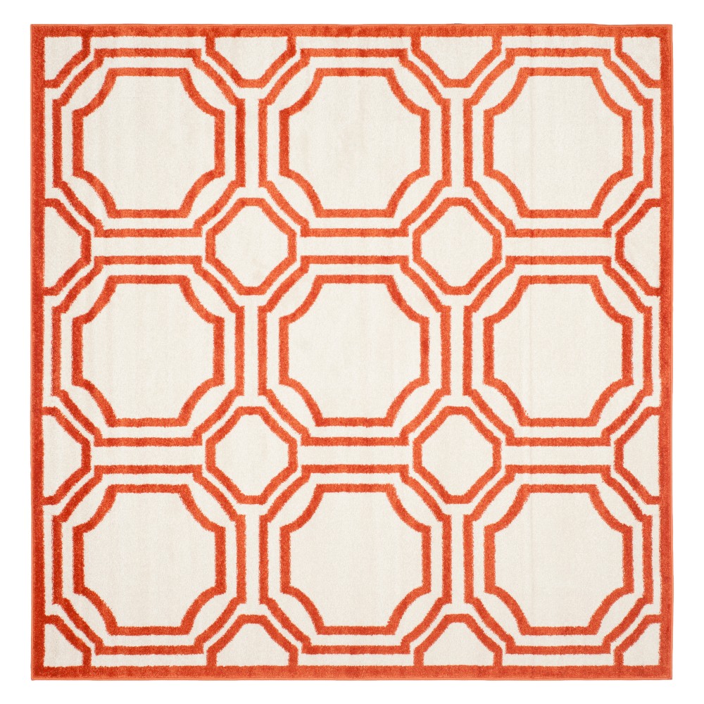 5'X5' Amala Patio Rug Orange/Ivory - Safavieh