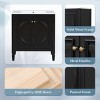 30" Vintage Bathroom Vanity with Sink and Soft Close Doors,Freestanding Cabinet with Shelf and Drawer-Baofuwish - 3 of 4