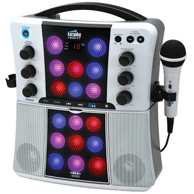 Karaoke Night Bluetooth CD+G Karaoke Machine with LED Light Show (KN200)