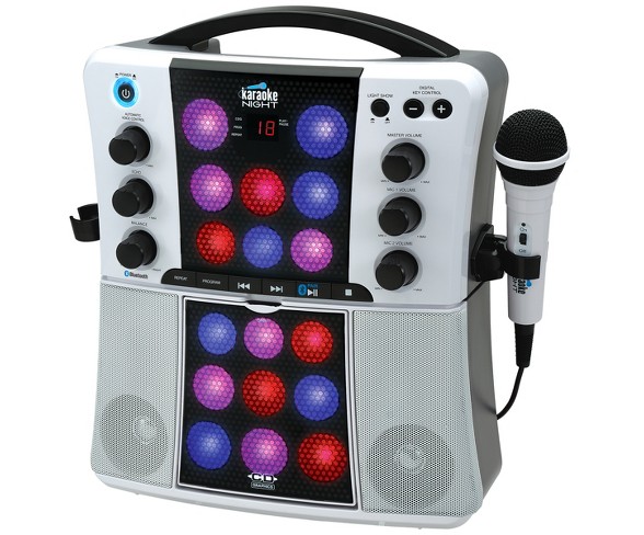 Karaoke Night Bluetooth CD+G Karaoke Machine with LED Light Show (KN200)