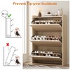 Shoe Cabinet for Entryway, Hidden Shoe Organizer with 3 Flip Drawers, Freestanding Wooden Storage Cabinet for Hallway - 4 of 4