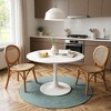 Hooseng Round Dining Table with MDF Table Top and Metal Base, Mid-Century Modern Dining Room Table for 2 - 4 Person - 4 of 4