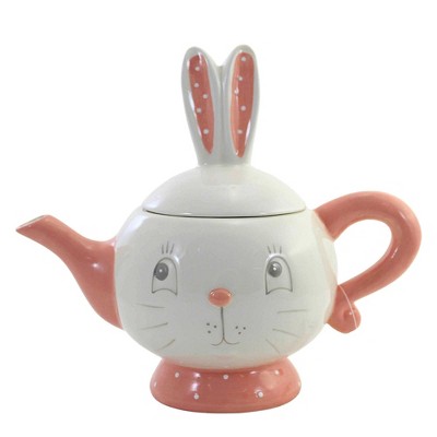 Tabletop 7.75" Dottie Tea Pot Easter Rabbit Bunny Transpac  -  Beverage Servers