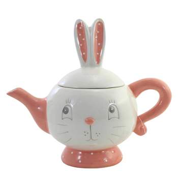 7.75 In Dottie Tea Pot Easter Rabbit Bunny Server Pots