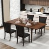 Tangkula Faux Leather Upholstered Dining Chairs Set of 2 w/ Padded Seat Rubber Wood Legs - 4 of 4