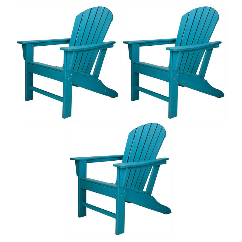 Leisure Classics UV Protected Indoor Outdoor Patio Chair, Turquoise  (3 Pack), 1 of 7