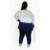 Avenue Women's Plus Size Sadie Colorblock Sweater - 3 of 4