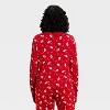Women's Santa Print Ribbed Long Sleeve Holiday Matching Family Pajama Shirt - Wondershop™ Red - 2 of 4