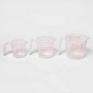 Liquid Measuring Cups - Room Essentials™: Clear Polypropylene, 32 oz Capacity, Dishwasher-Safe, Kitchen Essentials, 3-Piece Set - 1 of 2