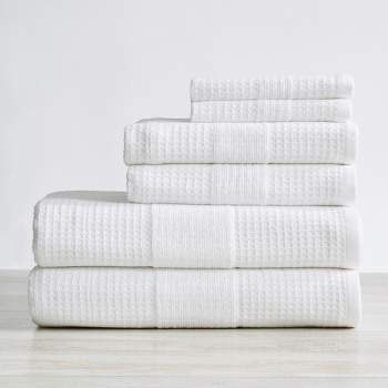 Great Bay Home Cotton Waffle Weave Quick-Dry Towel Set