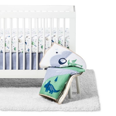 Crib Bedding Set Dino Boy 4pc - Cloud Island™ Blue/Green
