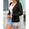Clearlove Women's Dainty Lace Trim Cardigan Flouncy Hem Crochet Cover Up Lightweight Spring Top - 4 of 4