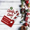 Christmas Tin Sign Candy Cane Wall Decor Vintage Christmas Metal Signs Candy Canes - 2 of 4