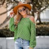Women's Cutout Crochet One Shoulder Sweater - Cupshe - 3 of 4