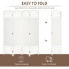 4 Panel Folding Room Divider Portable Privacy Screen Wave Fiber Room Partition for Home Office - 4 of 4