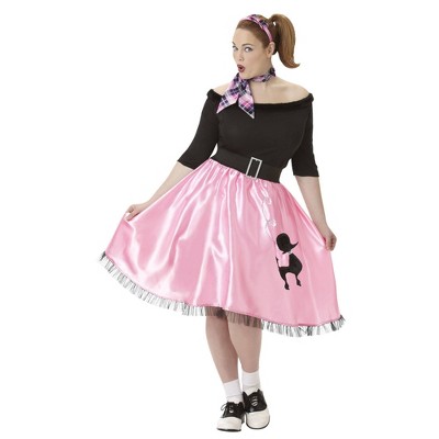  Adult Plus Sock Hop Sweetie Halloween Costume 