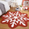 COZONY Christmas Snow Pattern Rug, Non-Slip Low Pile Machine Washable Carpet, Stain Resistant Floor Mat for Living Room, Bedroom & Holiday Decor - 3 of 4