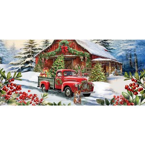 Briarwood Lane Country Christmas Mini Mat 22x10 Indoor Outdoor For Christmas Doormat - 1 of 3