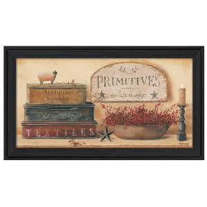 "Primitives & Vintage" By Pam Britton, Ready to Hang Framed Print, Black Frame - 1 of 1