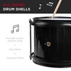 Best Choice Products Kids Beginner 3-Piece Drum, Musical Instrument Set w/ Sticks, Cushioned Stool, Drum Pedal - image 3 of 4