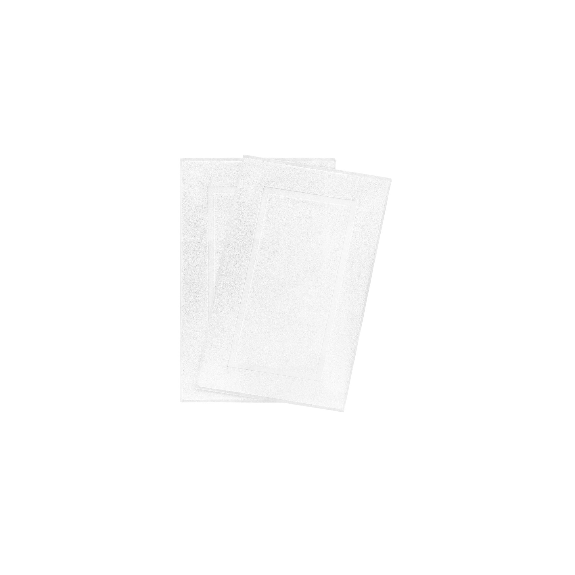 American Soft Linen 100% Cotton Bath Mat Set, 2-Pack, 20 inch by 34 inch, Bath Mats for Bathroom, White