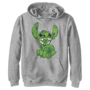 Boy's Lilo & Stitch Four-Leaf Clover Fill Pull Over Hoodie - 1 of 4