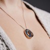 Pavilion Gift Company - Look Up Bermuda Blue Crystal - 17"-19" Engraved Rhodium Plated Austrian Element Necklace - Necklaces - 2 of 4