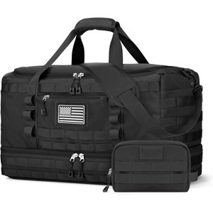 Tactical Duffle Bag for Men & Women, Gym & Travel Carry-On with Toiletry Bag, Shoe Compartment & Wet Pocket - 1 of 4