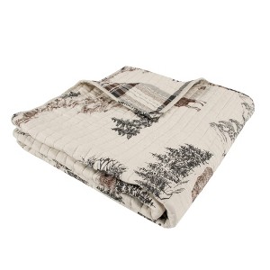 Lodge Toile Quilted Throw - Levtex Home - 1 of 4