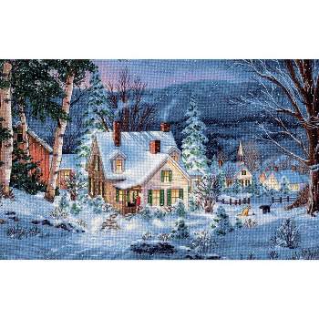Design Works Counted Cross Stitch Stocking Kit 17 Long-skiing Santa (14  Count) : Target