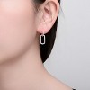 Guili Two Tone with Clear Cubic Zirconia Drop Earrings - 2 of 3