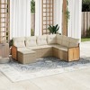 vidaXL Garden Sofa Set Beige, Cream White - 2 of 4