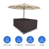 Covers&All Rectangle Table & Chair Set Cover, Umbrella Hole, 12 Oz Waterproof UV & Weather Resistant - 3 of 4