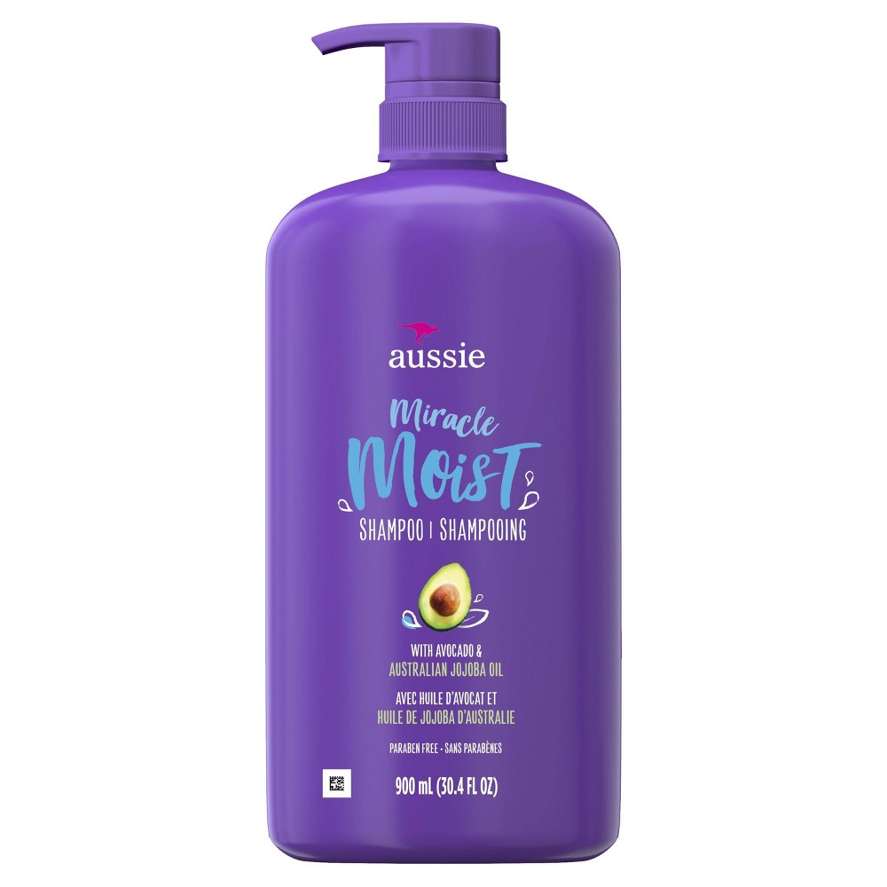 Aussie Paraben-Free Miracle Moist Shampoo with Avocado & Jojoba for Dry Hair, 30.4 Fluid Ounce,  ( 1 count 