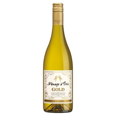 Ménage à Trois Gold Chardonnay White Wine - 750ml Bottle