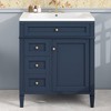 NicBex Bathroom Vanity with Sink/without Sink,Modern Bathroom Sink Vanity with 2 Drawers,30 inch Bathroom Sink Cabinet,Gray/Green/Blue/Black - 2 of 4