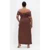Women's Plus Size Paloma Off Shoulder Maxi Dress - raisin | CITY CHIC - 2 of 4