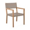 Syemin Outdoor Dining Chairs Set of Two, Modern Design for Patio and Garden, Brown, 22"*25.25"*34.5" - 3 of 4