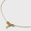 14K Gold Dipped Cubic Zirconia Rondelle Initial Necklace - A New Day™ Gold - 4 of 4