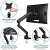 Mount-It! Articulating Single Monitor Arm Mount | Monitor Desk Stand | Mechanical Spring Arm | Fits 24 - 32 in. Screens | C-Clamp and Grommet Bases - 3 of 4